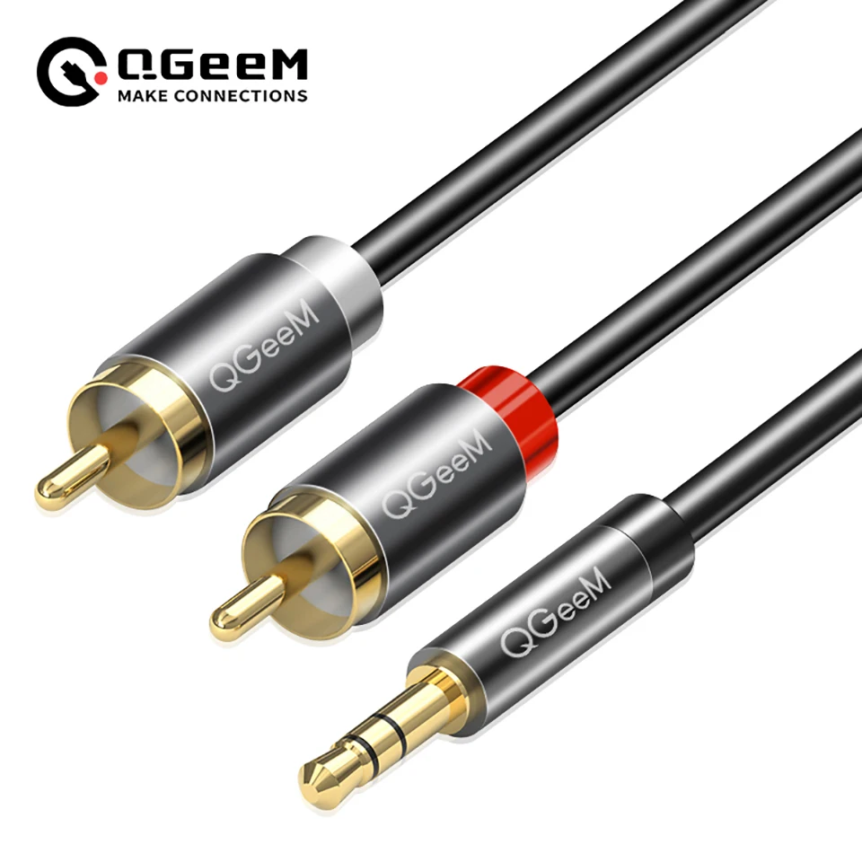 Home Cinema Heos - QGeeM RCA Cable 2RCA to 3.5