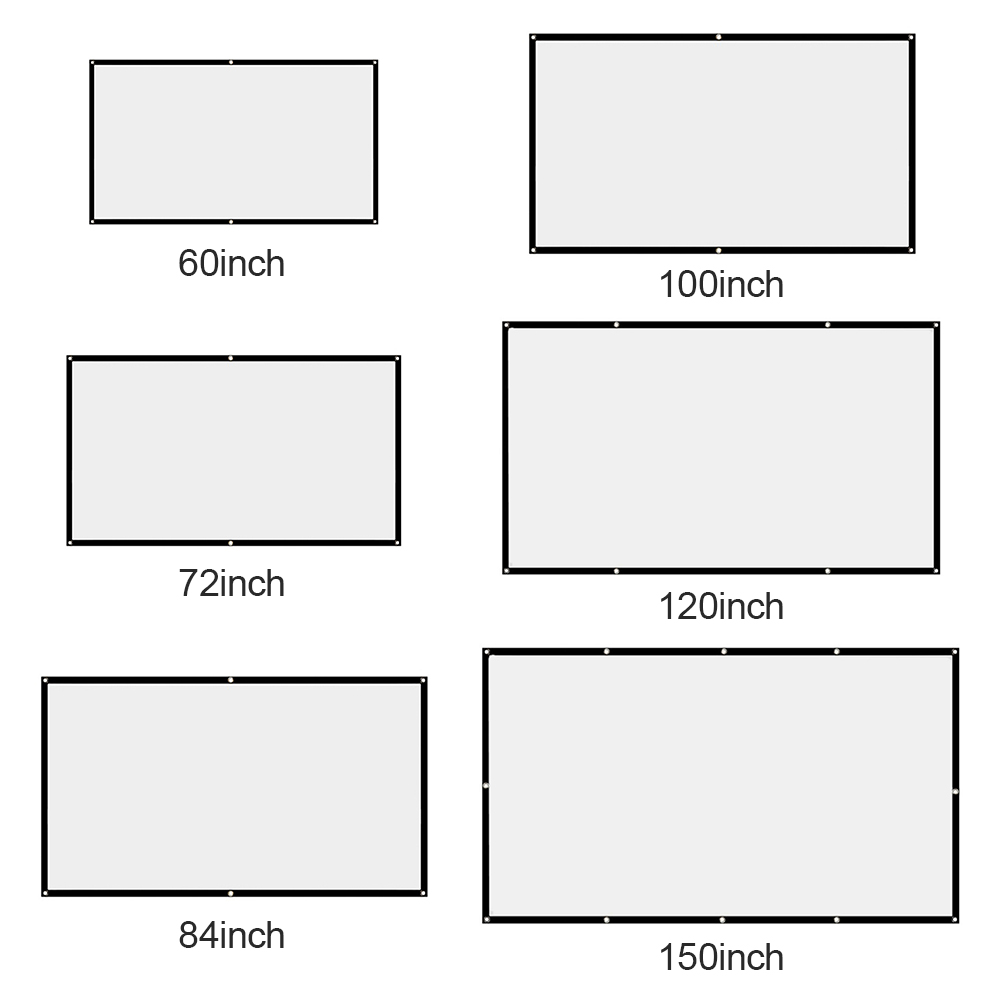 Home Cinema Blanc - Portable Projector Screen Simple Curtain Anti-Light