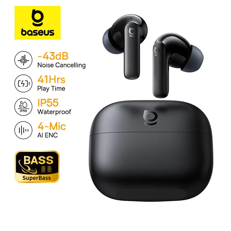 Home Cinema Headphones - Baseus Bass EP10/BP1 NC -43dB Noise