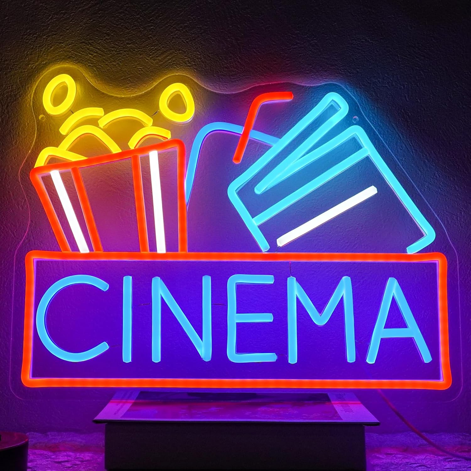 Home Cinema Food - Popcorn Neon Sign Dimmable Food LED