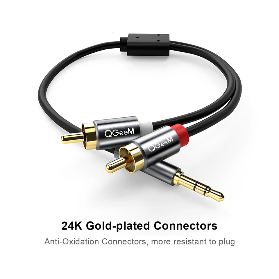QGeeM RCA Cable 2RCA to 3.5 Au - огляд і ціна Home Cinema Heos