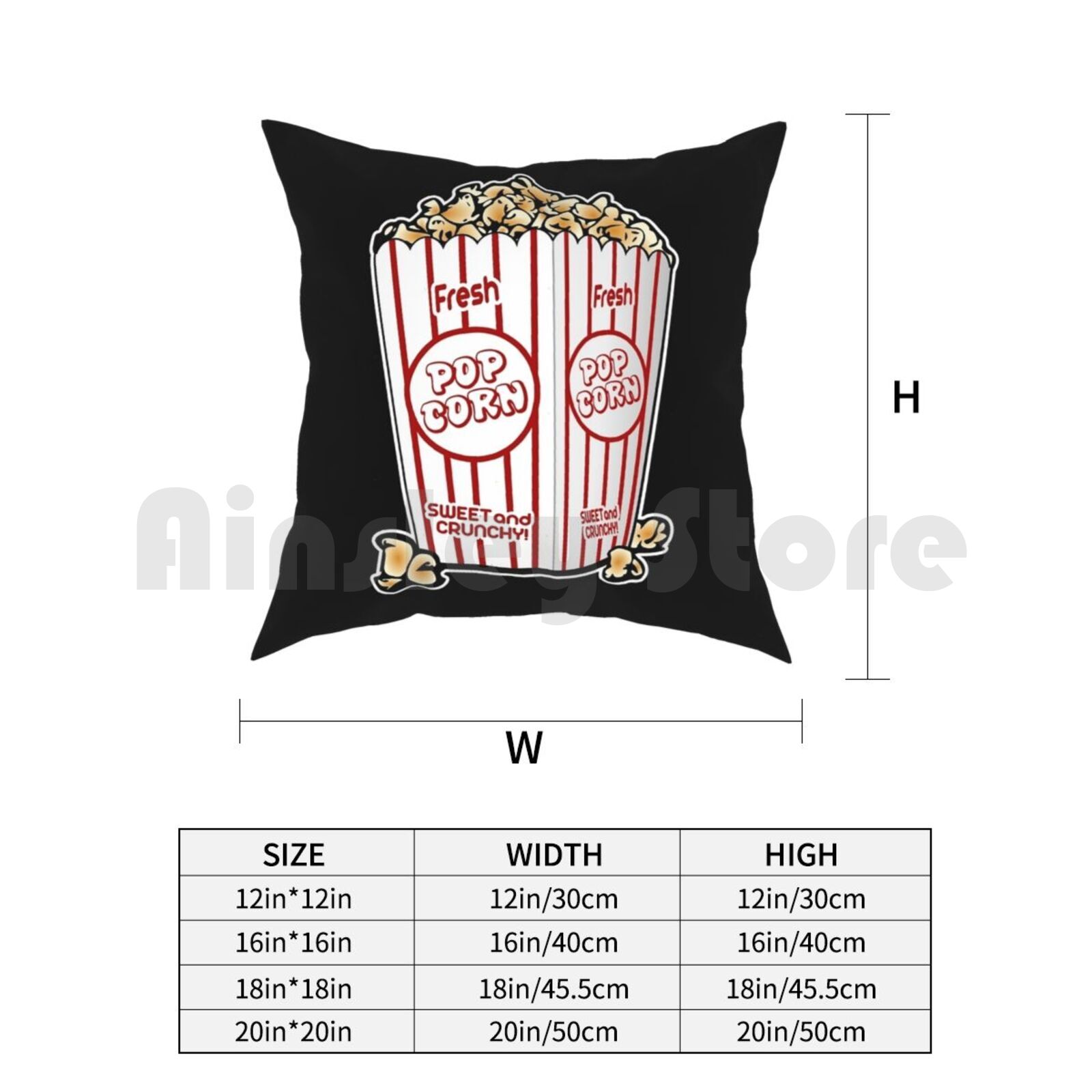 Cinema Popcorn Pack Pillow Cas - огляд і ціна Home Cinema Food