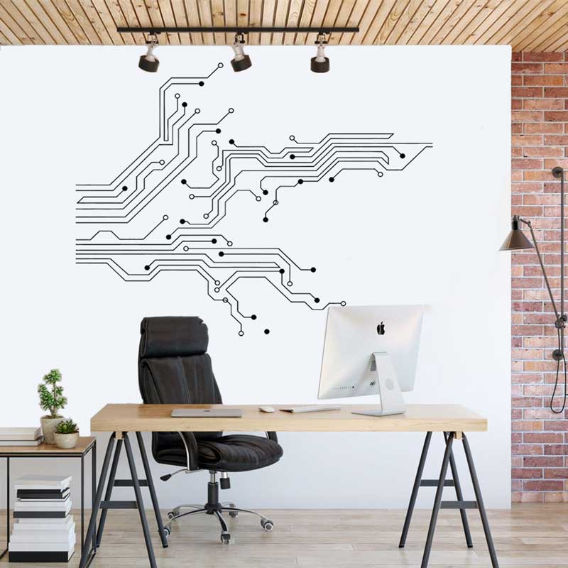 Technology Circuit Board Wall  - огляд і ціна Home Cinema Room