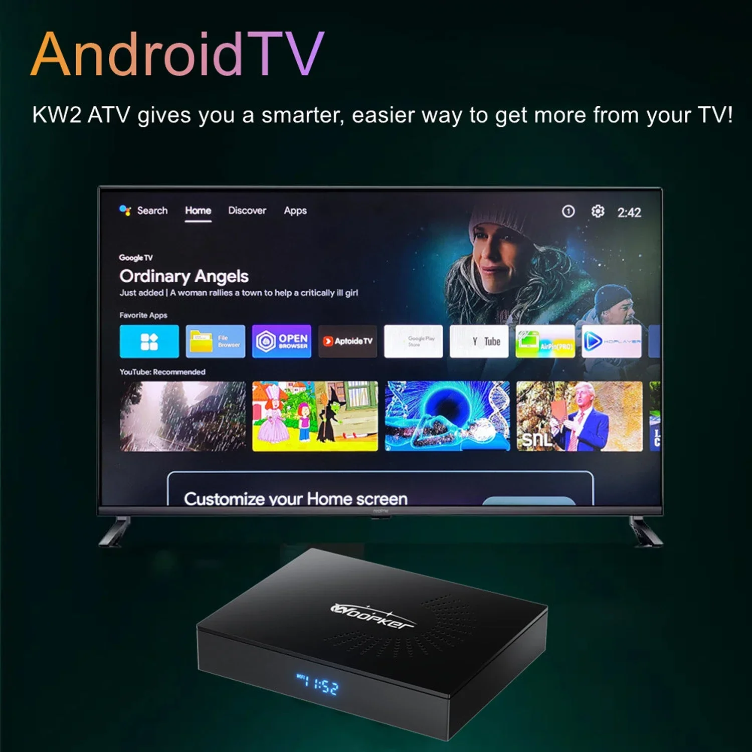 Woopker KW2 Android 14 TV Box  - огляд і ціна Home Cinema Google