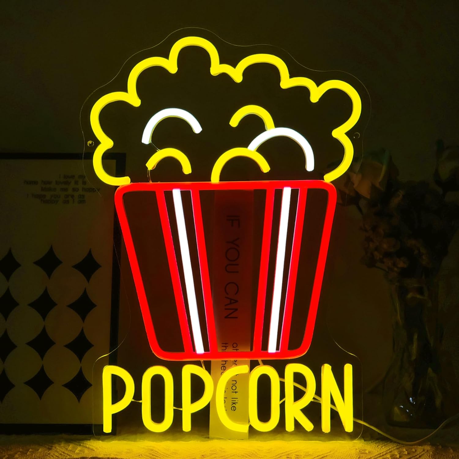Popcorn Neon Sign Dimmable Foo - огляд і ціна Home Cinema Food