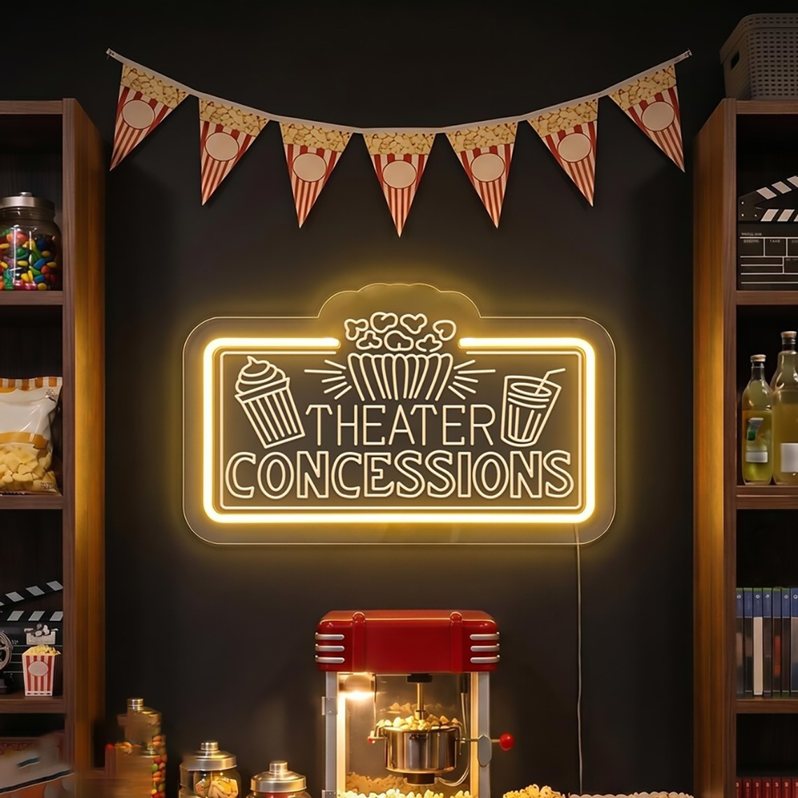 Theater Concessions Neon Sign  - огляд і ціна Home Cinema Food