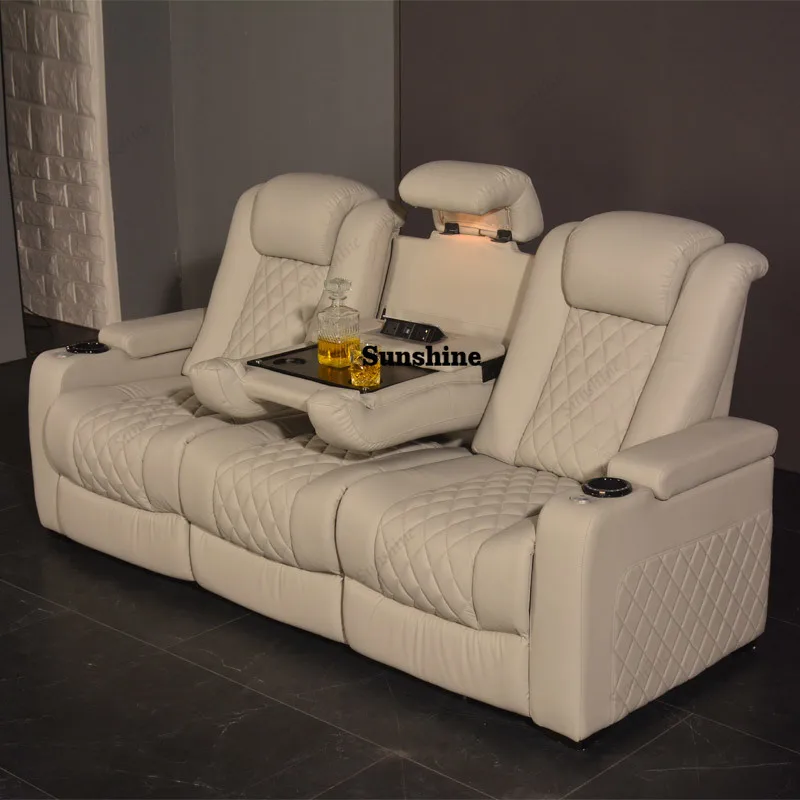 White Color 3seater Electric C - огляд і ціна Home Cinema Interiors
