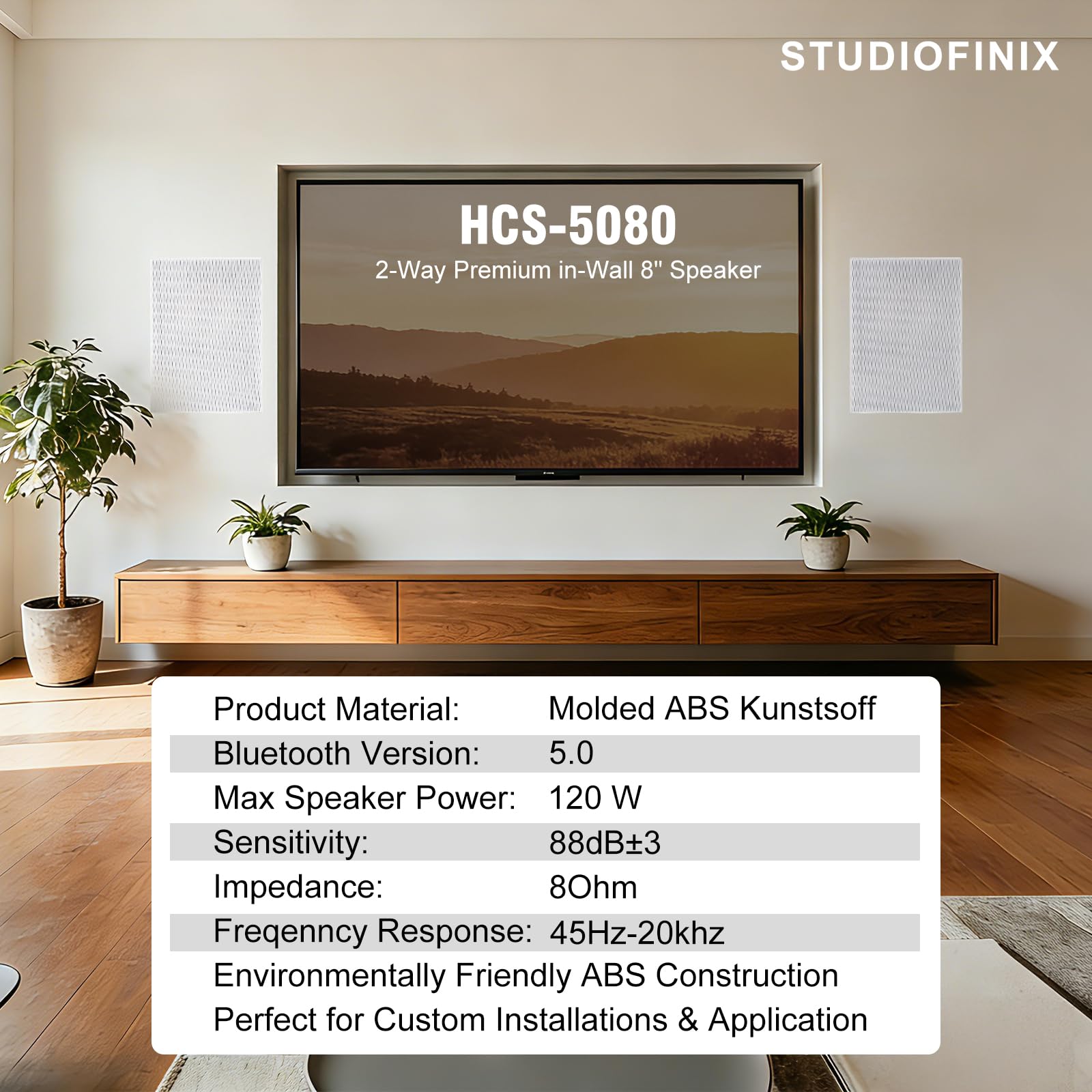 STUDIOFINIX 8 Inch 2 Way In Wa - огляд і ціна Home Cinema Blanc