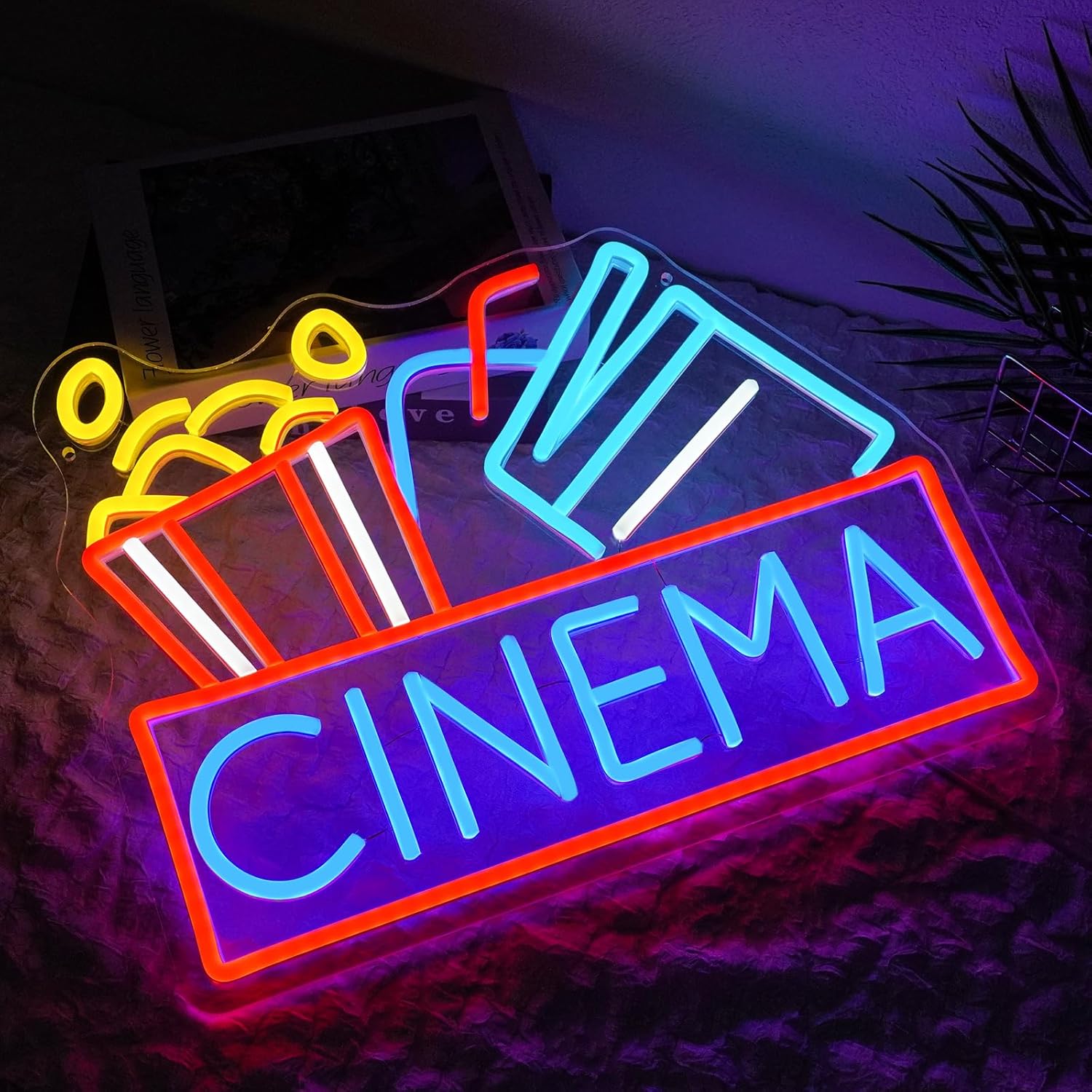 Popcorn Neon Sign Dimmable Foo - огляд і ціна Home Cinema Food