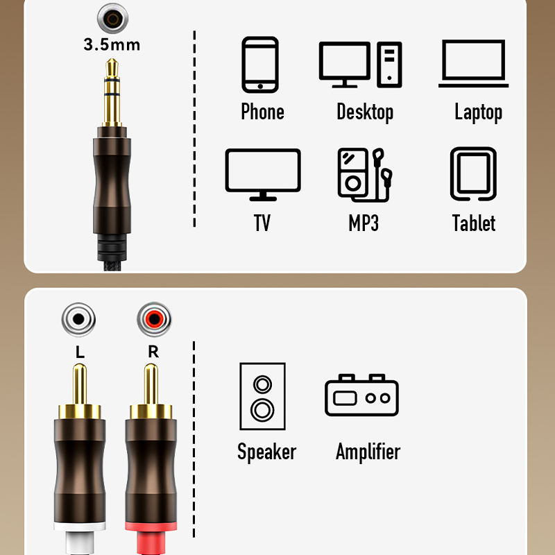 RCA To 3.5 mm Jack Aux Audio C - огляд і ціна Home Cinema Heos
