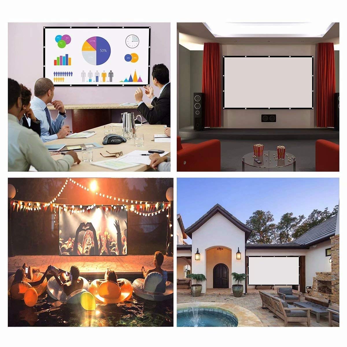 60 84 100 120 150 Inch Project - огляд і ціна Home Cinema Blanc